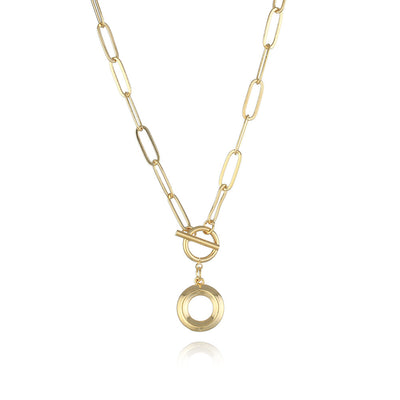 Collar de Letra Chapado en Oro Real Estilo Hip Hop - Image 30