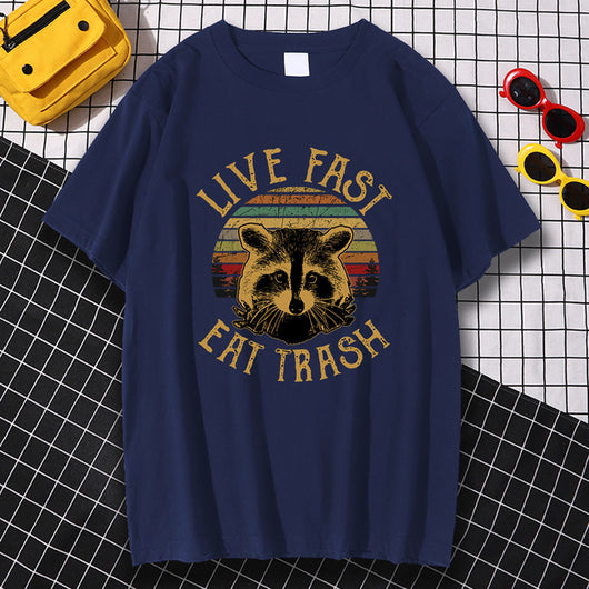 Playera Hombre Estilo Urbano Live Fast Eat Trash - Image 4