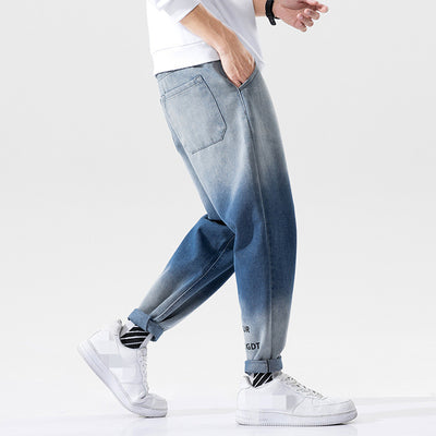 Pantalones Vaqueros Holgados Estilo Hong Kong para Hombre - Corte Coreano Primavera Otoño - Image 3