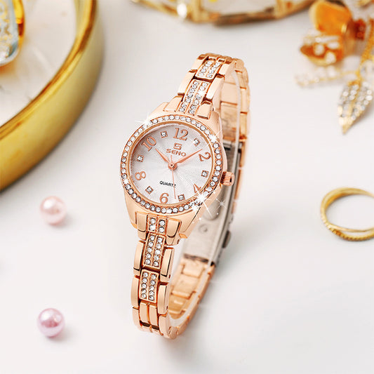 Reloj de Pulsera Impermeable para Mujer con Hebilla y Movimiento de Cuarzo