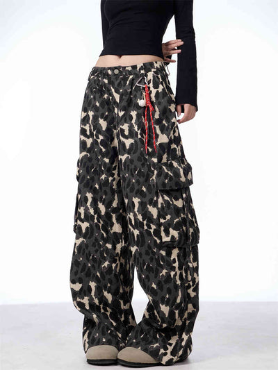 Pantalones Casuales Estampado Leopardo Multicolor para Mujer - Image 4