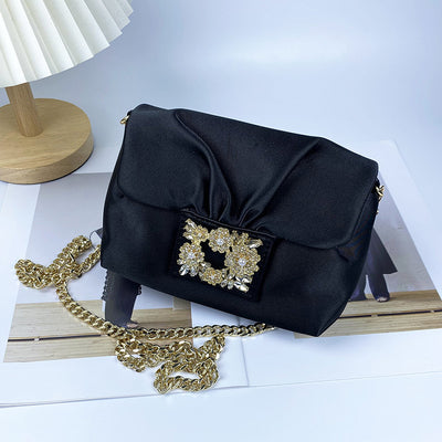 Bolso Bandolera Retro Arrugado con Cadena - Image 17
