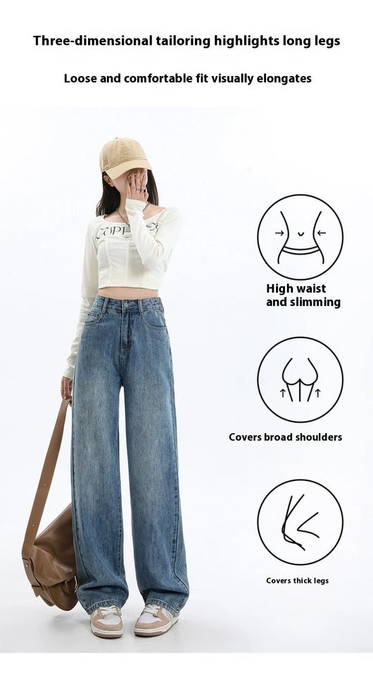 Pantalones Vaqueros de Cintura Alta y Pierna Ancha para Mujer - Diseño Versátil para Primavera y Otoño - Image 13