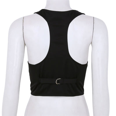 Chaleco Ajustado de Cuello V con Botones para Mujer - Image 8