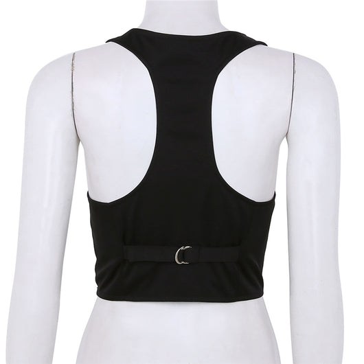 Chaleco Ajustado de Cuello V con Botones para Mujer - Image 8
