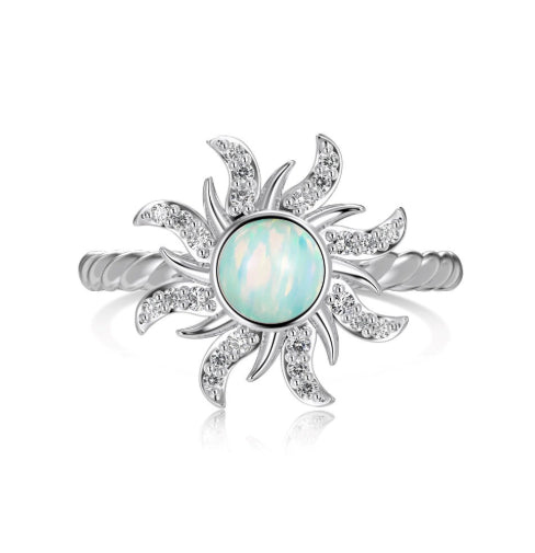 Anillo de Plata Pura con Incrustación de Sol - Image 5