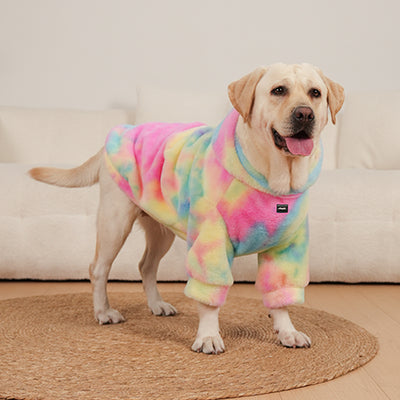 Suéter para Perro Tie-Dye Arcoíris con Patrón de Conejo