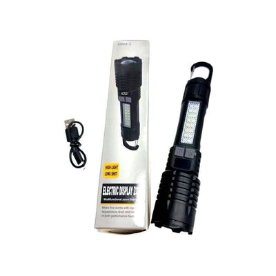 Linterna Táctica Recargable con Zoom y Láser Blanco para Patrullaje - Image 14