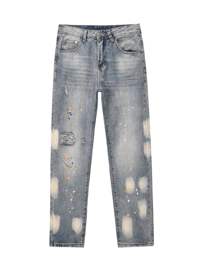 Jeans Rectos Hombre Corte Cuchillo Tinta Suelta - Image 8