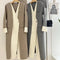 Abrigo Reversible de Lana con Cuello V - Chaqueta Doble Cara Premium