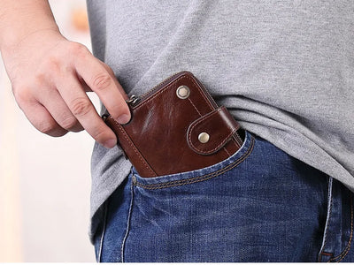 Bolsa de Cuero Genuino con Cierre de Hebilla - Estilo Casual y Versátil - Image 6