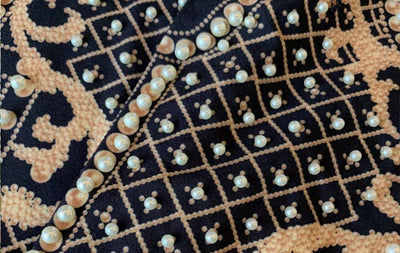 Blazer Acolchado con Estampado de Perlas para Mujer - Image 10
