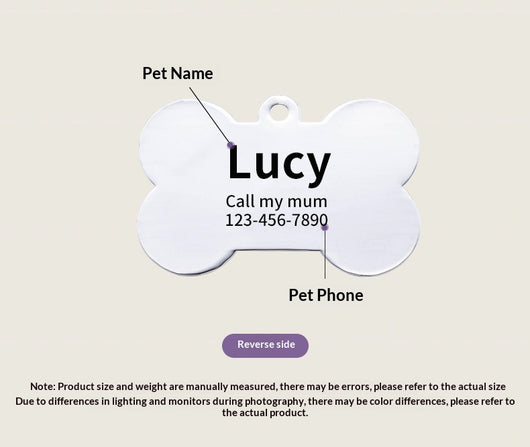 Placa de Identificación para Perros en Aleación de Zinc con Acabado Metalizado - Image 22