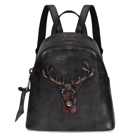 Mochila Vintage de Cuero Genuino - Estilo Retro Doble Compartimento - Image 10