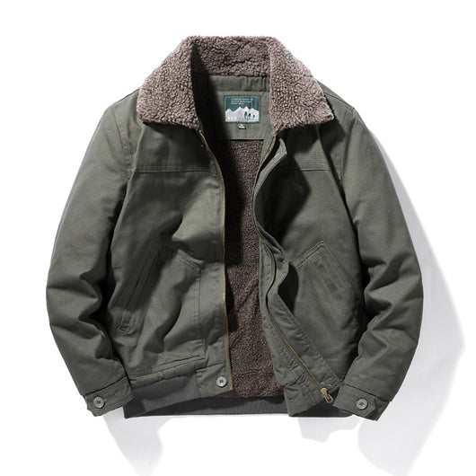 Chaqueta de Solapa Hombre Algodón Cashmere Otoño Invierno - Image 5