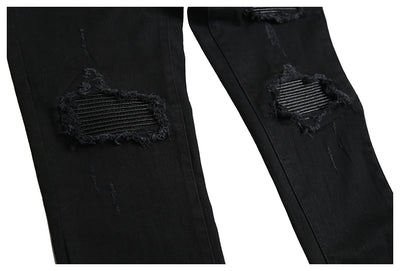 Jeans Slim Fit Elásticos con Parches de Costura PU - Image 18