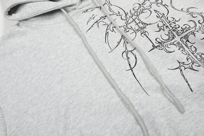 Sudadera con Capucha Retro Estilo Europeo Americano con Tachuelas Cruzadas para Hombre - Image 20