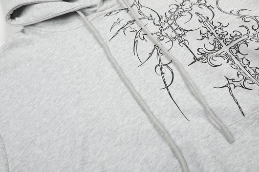 Sudadera con Capucha Retro Estilo Europeo Americano con Tachuelas Cruzadas para Hombre - Image 20
