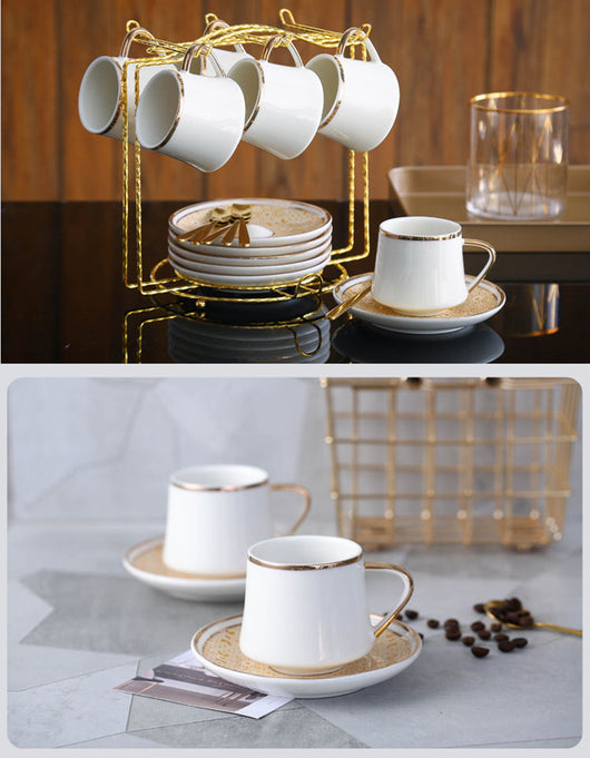 Juego de Taza y Plato de Cerámica Turca para Café - Image 14