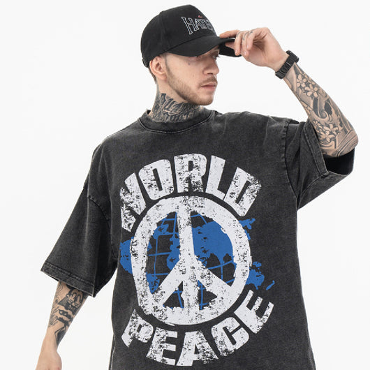 Camiseta Estampada de Manga Corta para Hombre