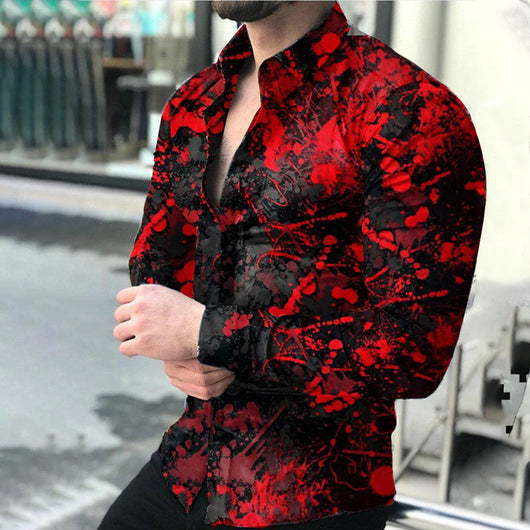 Camisa Casual de Manga Larga con Estampado Digital - Image 6