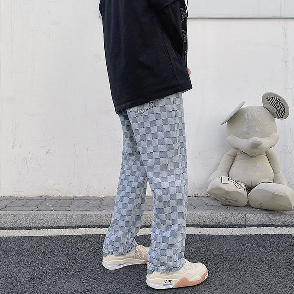 Pantalones Vaqueros Rectos con Estampado Integral para Hombre - Image 4