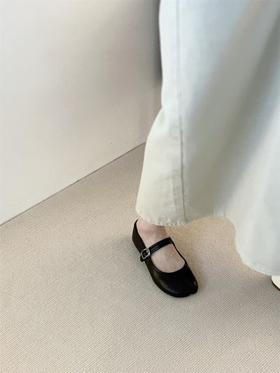 Zapatos Tabi con Hebilla Retro Negro para Mujer - Image 6