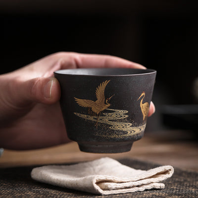 Juego de Tazas de Té de Cerámica Artesanal Estilo Japonés - Image 2