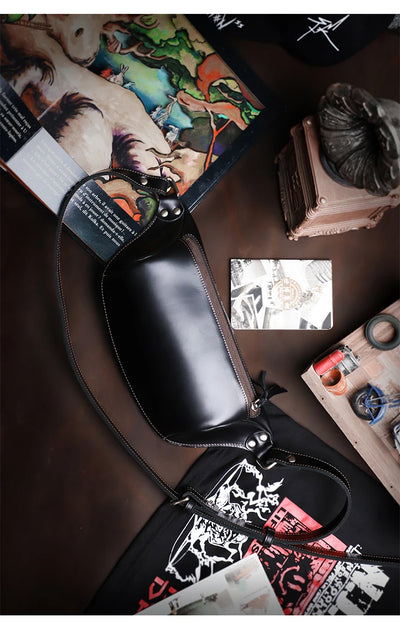 Bolso de Pecho de Cuero Genuino para Hombre - Bandolera Retro Estilo Casual - Image 16