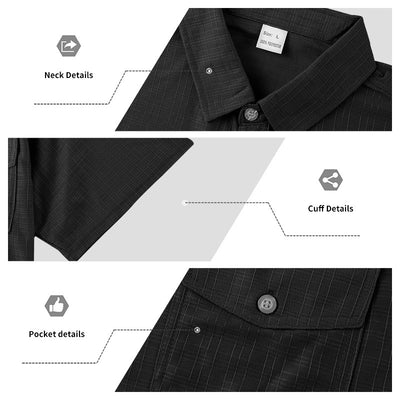 Camisa Suelta de Solapa Lisa para Hombre - Estilo Casual Festivo - Image 41
