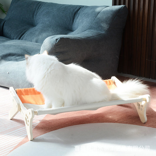Cama Colgante de Madera Maciza para Gatos - Reposa Ventanal - Image 13