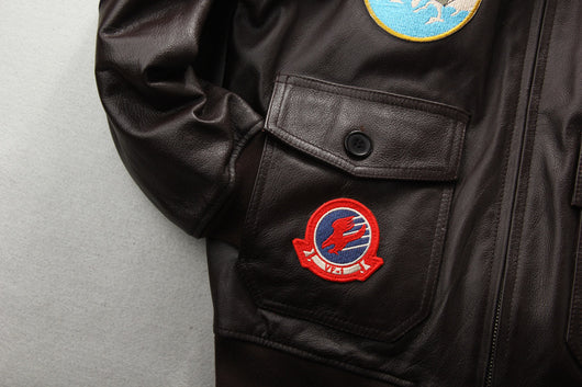 Chaqueta de Cuero para Motociclista con Bordados Artesanales - Image 8