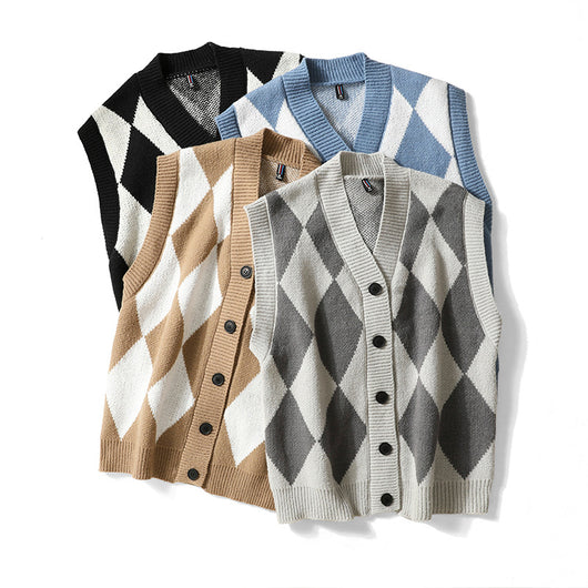 Chaleco de Lana V-Escote para Hombre - Comodidad Otoño e Invierno - Image 4