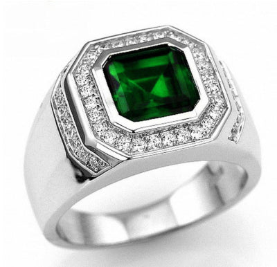 Anillo Ovalado Bañado en Dos Tonos con Incrustaciones - Image 2