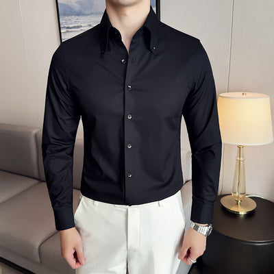 Camisa Manga Larga Talla Grande sin Planchado - Comodidad Profesional - Image 6