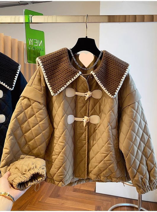 Chaqueta de Punto Suelta con Botones y Detalles Combinados para Mujer - Image 16