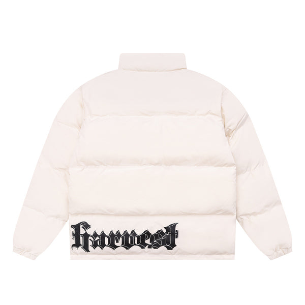 Chaqueta Acolchada Estampada con Cuello Alto para Hombre