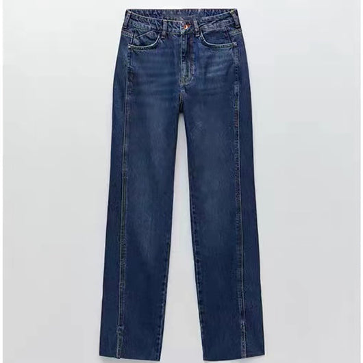 Jeans Talle Alto Slim con Abertura en el Tobillo - Image 15