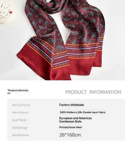 Pañuelo de Seda Reversible para Hombre con Estampado Doble Cara - Image 10
