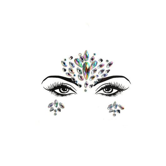 Adhesivos Faciales de Diamante de Resina Acrílica Verde con Cristales Brillantes - Image 11