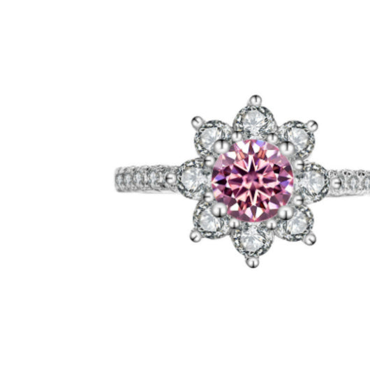 Anillo de Plata 925 con Moissanita Floral para Mujer - Image 4
