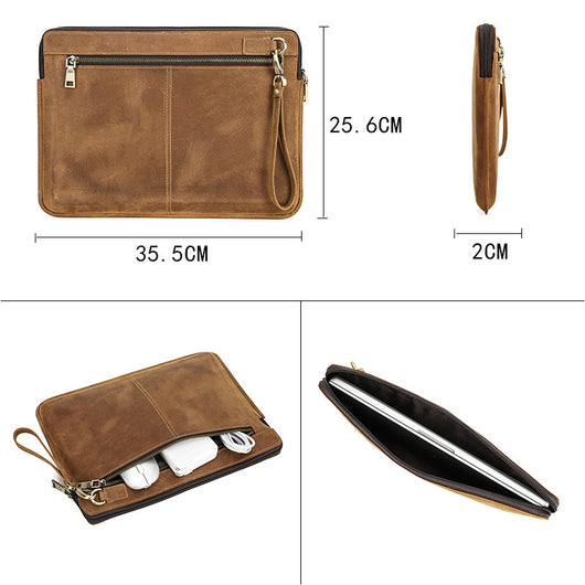 Funda Protectora para Laptop en Cuero Crazy Horse - Maletín Portátil Elegante - Image 7