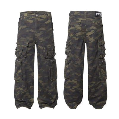 Pantalón de Trabajo Camuflaje Americana Cintura Alta Pierna Ancha - Image 48