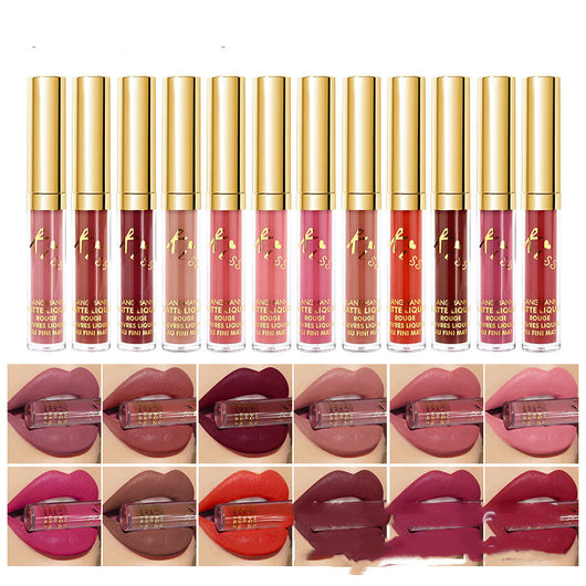 Set de 12 Labiales Mate de Larga Duración
