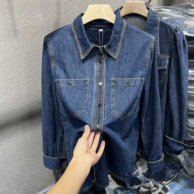 Blusa Retro Estratificada de Moda Casual - Image 3