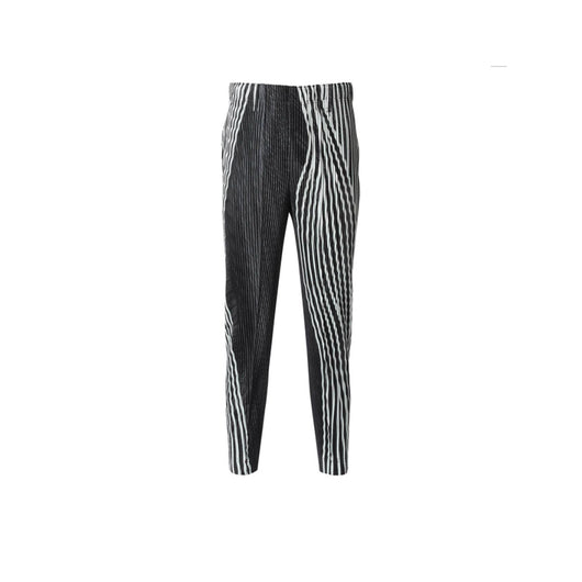 Pantalones Casuales Plisados con Estampado a Rayas para Hombre - Image 9