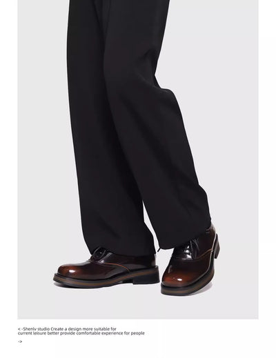 Zapatos de Cuero Bicolor con Suela Gruesa para Hombre - Casual y Profesional - Image 28