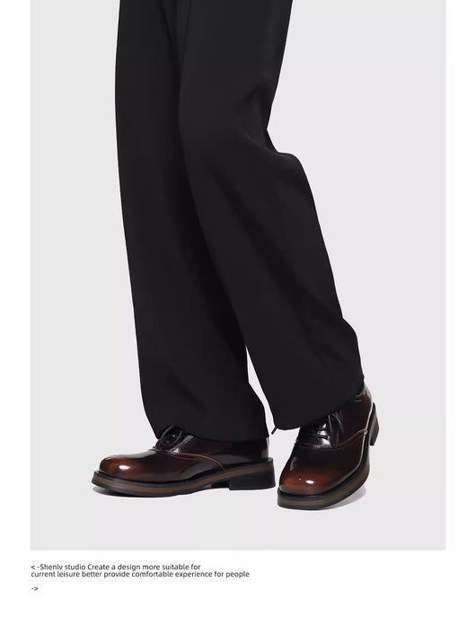 Zapatos de Cuero Bicolor con Suela Gruesa para Hombre - Casual y Profesional - Image 28