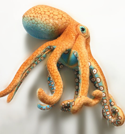 Pulpo de Peluche Suave Naranja - Image 8