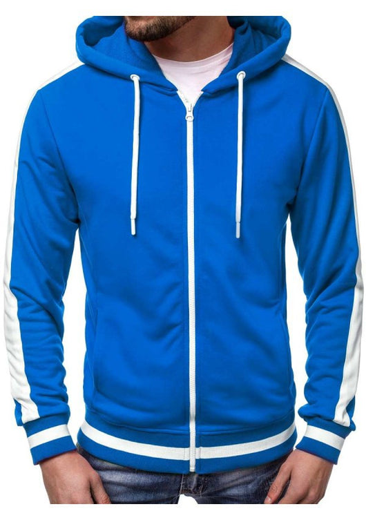 Sudadera con Capucha y Cierre de Contraste para Hombre - Image 3